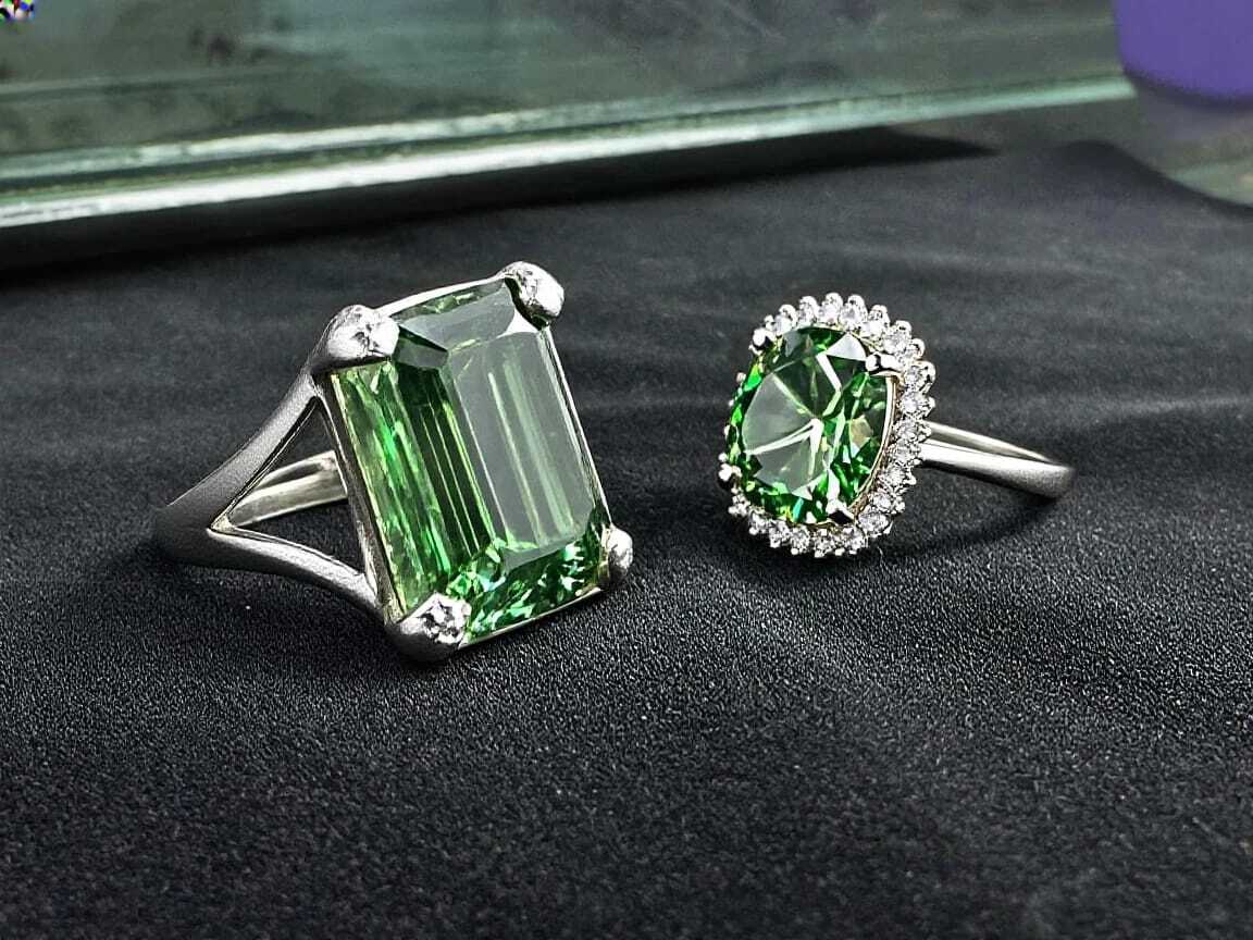 Cushion & Square Rings set